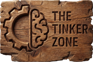 The Tinker Zone wooden logo